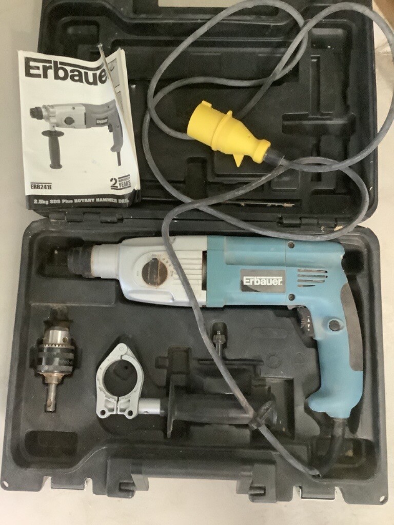 ERBAUER 110 volt SDS drill and 